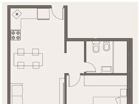 Departamento en Venta de 1 dormitorio