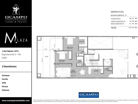 Departamento en Venta de 3 ambientes