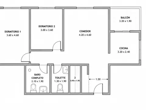Departamento en Venta de 3 ambientes