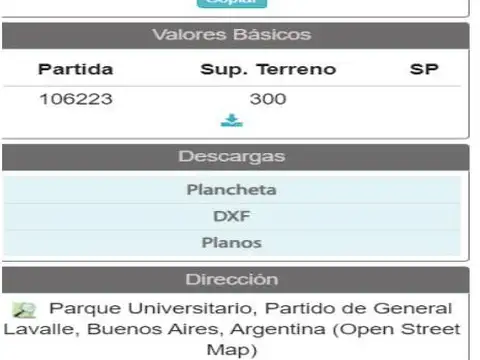 Terreno en Venta en Mar De Ajo, USD 15.000