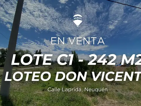 Lote C1 En Venta Loteo Don Vicente En Neuquén