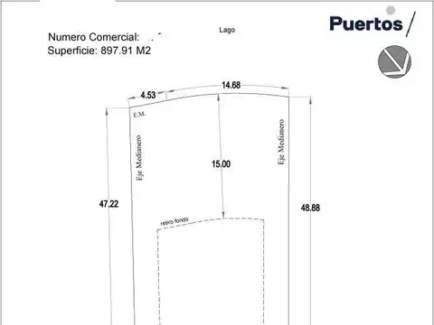 Lote al lago, barrio Costas Puertos del Lago