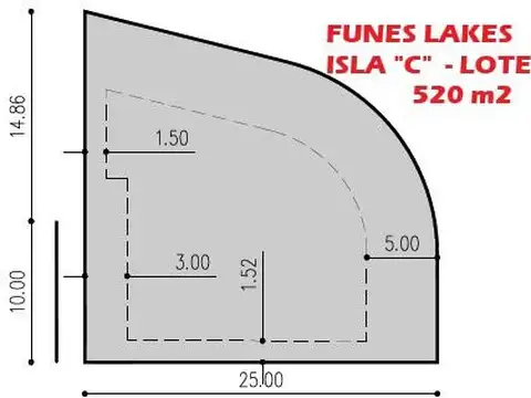 Terreno en Venta 25  mts Fondo
