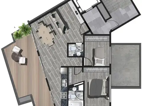 Departamento en Venta de 2 dormitorios