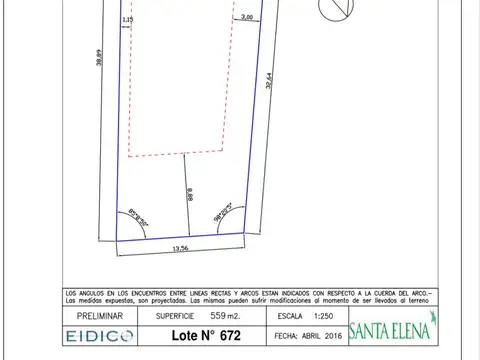 Terreno en Venta de 559,0 m2