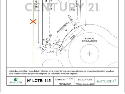 Terreno en Venta de 511,0 m2