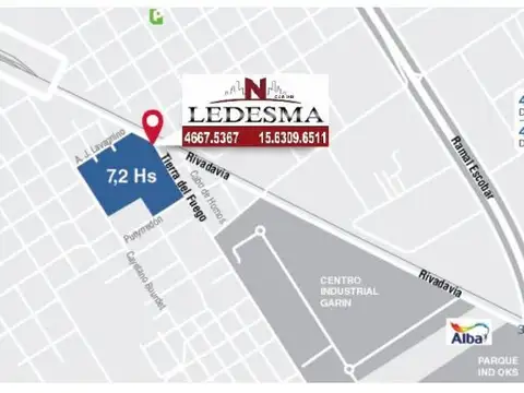 ALQUILER DEPOSITOS NAVES 2.572m2 en GARIN