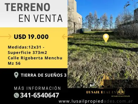 Venta terreno en tierra de sueños 3 Roldán