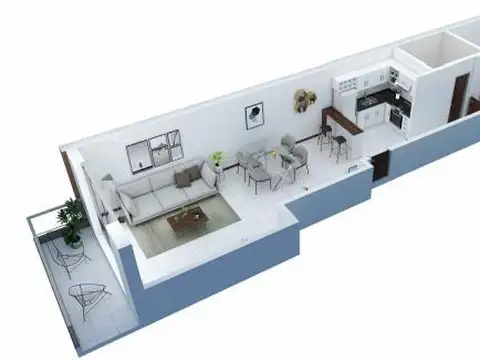 Departamento en Venta de 1 dormitorio