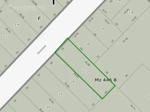 Terreno en Venta de 359,0 m2