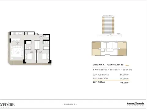 Departamento 3 ambientes con 3 baños