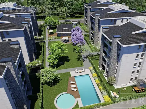 Departamento 3 ambientes con jardin en venta en Green Boero