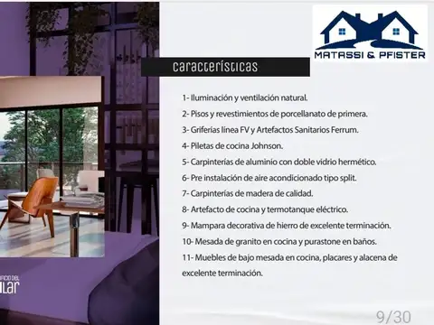 Departamento en Venta de 1 dormitorio