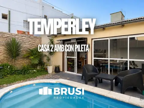 CASA EN VENTA EN TEMPERLEY - REMODELADA A NUEVO - 2 AMBIENTES