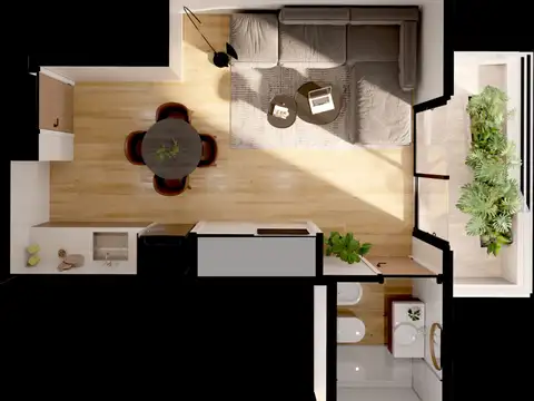 Departamento en Venta de 1 dormitorio