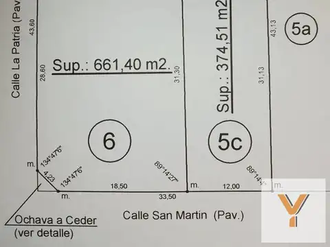 Terreno en Venta de 1036,0 m2