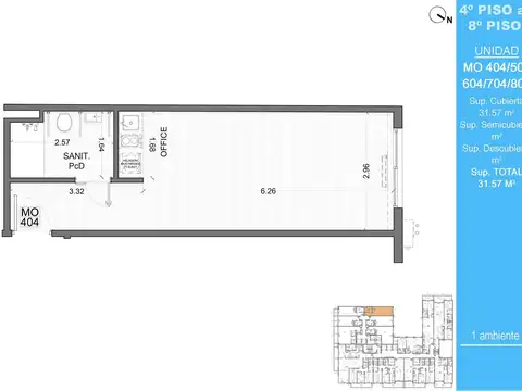 Departamento en Venta en Belgrano, USD 88.400