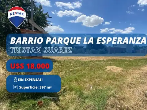 LOTE EN VENTA EN BARRIO PARQUE LA ESPERANZA EZEIZA