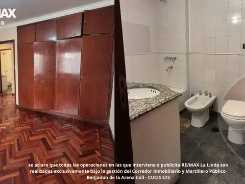 Departamento 3 ambientes con 2 baños
