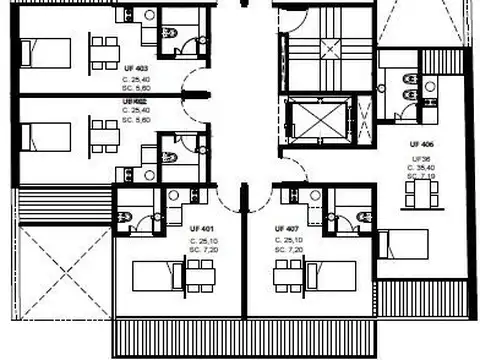 Departamento 1 ambiente con 1 baño