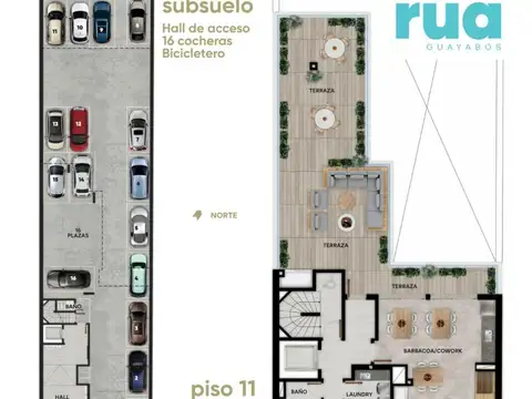 Departamento 2 ambientes con 1 baño