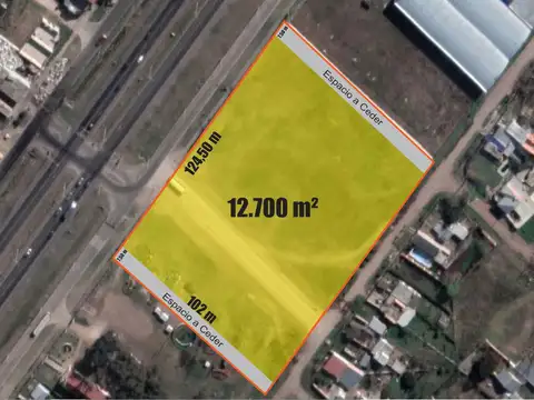 Terreno en Venta 124  mts Frente