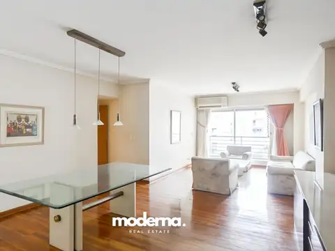 Luminoso departamento de 4 ambientes en Belgrano con cochera fija. Seg 24 hs y Amenities