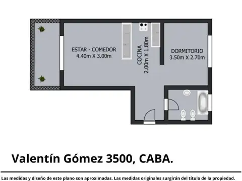 Departamento en Venta de 2 ambientes