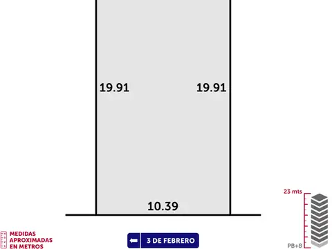 3 de Febrero y San Martin - Terreno.