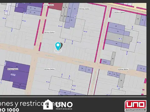 Terreno en Venta 10,39  mts Frente
