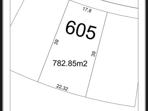 Terreno en Venta 39  mts Fondo
