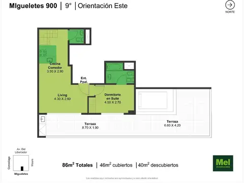 Migueletes 900, Piso 9