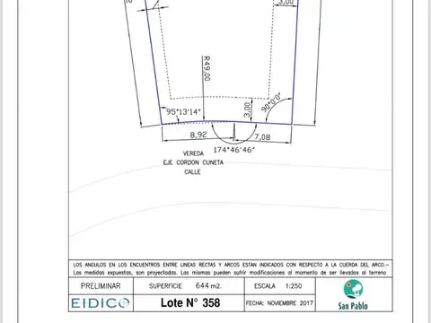 Lote interno en Barrio San Pablo Eidico Pilar