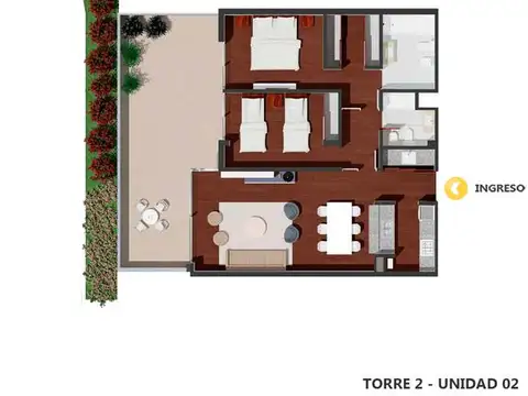 Departamento 2 dormitorios en venta - Pichincha