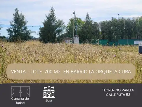 VENTA DE LOTE EN BARRIO CERRADO ORQUETA CURA 600 m²