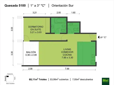 Quesada 5100, Piso 1