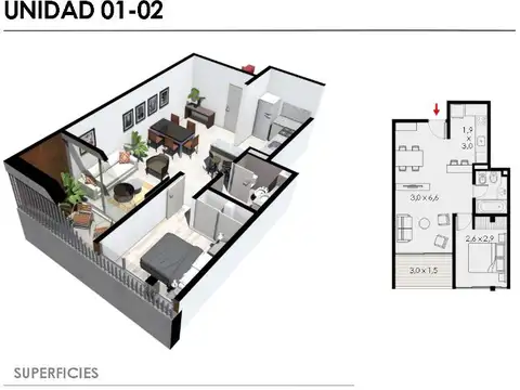 Departamento en Venta al Sur