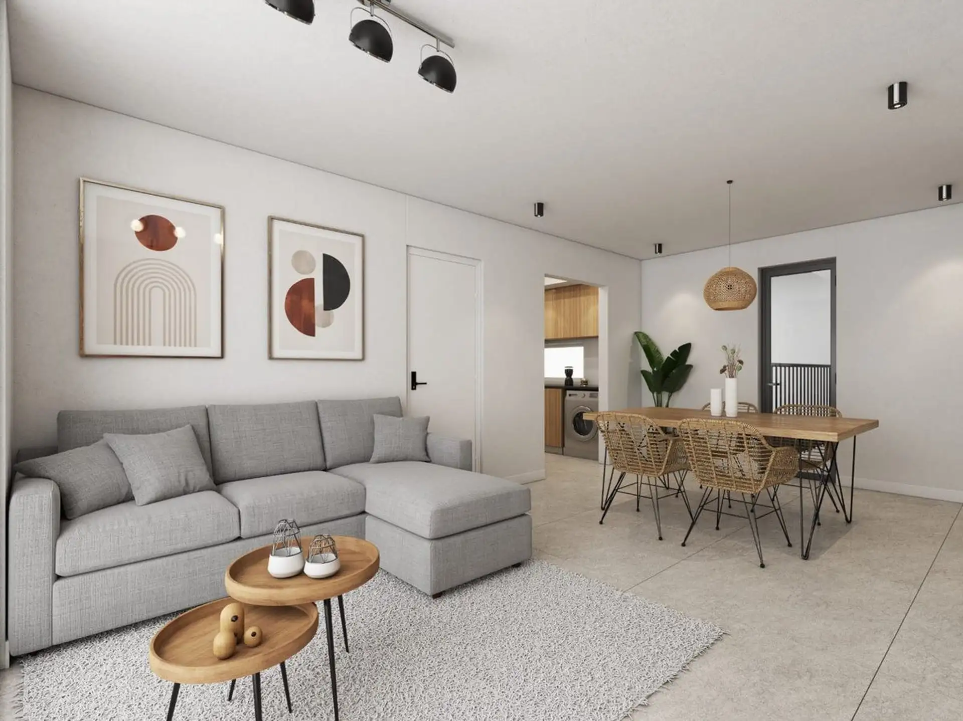 Departamento 3 amb, 70m² en pozo con balcón-terraza — Parque Luro