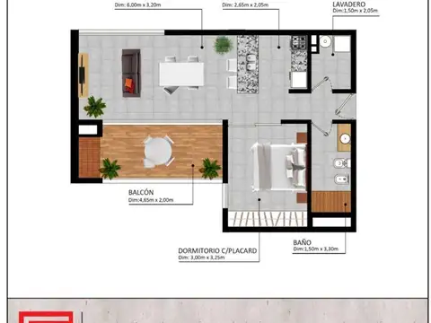 A estrenar/ 1dorm. /balcon terraza/ todos los serv
