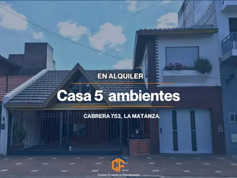 Casa en Alquiler en Lomas del Mirador, Partido de La Matanza