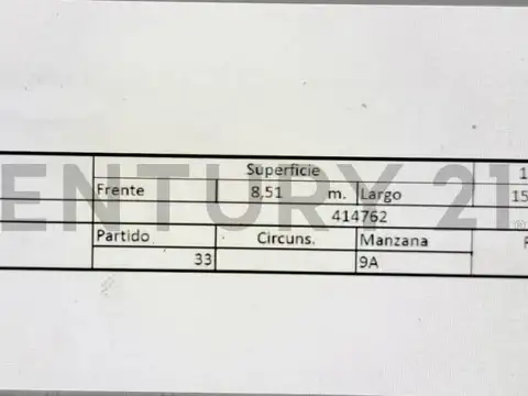 Terreno en Venta de 128,0 m2