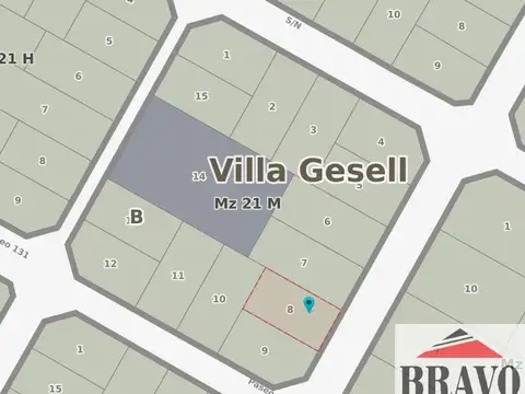 Terreno en Venta 3  mts Fondo