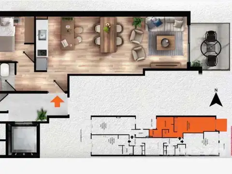 Departamento en Venta de 1 dormitorio