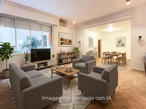 Alquiler departamento de 2 dorm. con Cochera y Dependencia, Suipacha al 1200, Retiro.