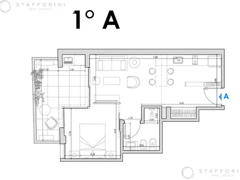 Departamento en Venta de Monoambiente