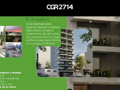 Departamento en Venta de Monoambiente