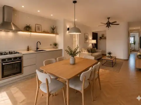 Departamento 2 ambientes con 1 baño