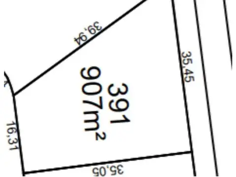 Terreno en Venta de 907,0 m2