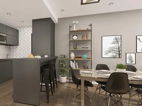 Departamento 2 ambientes con 1 baño