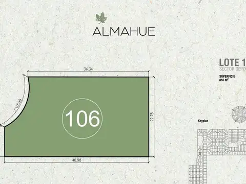 Terreno en Venta de 855,0 m2
